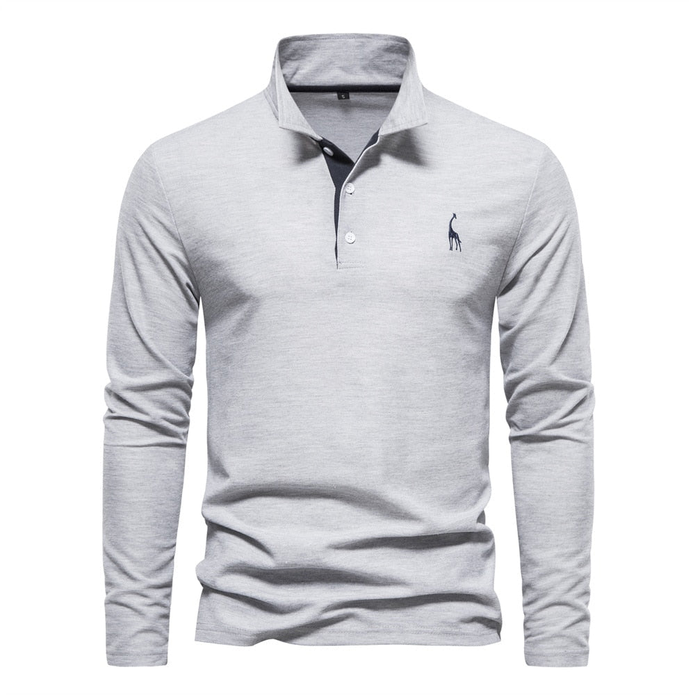Playera Polo de Manga Larga para Hombre Stefano Romano®