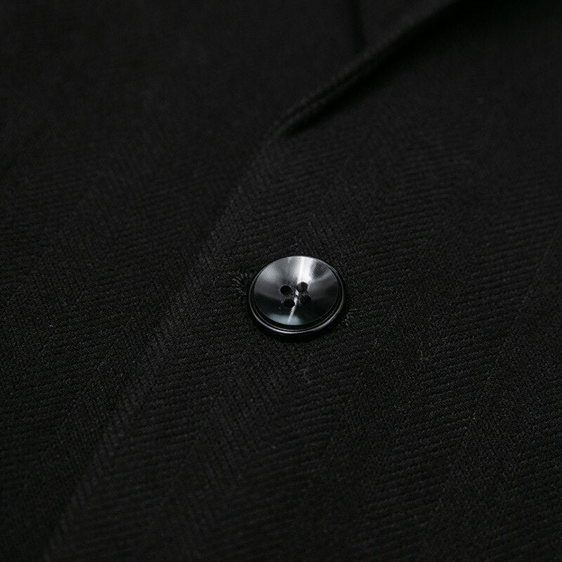 Blazer Plus Size Negro Luxury para Hombre Stefano Romano®