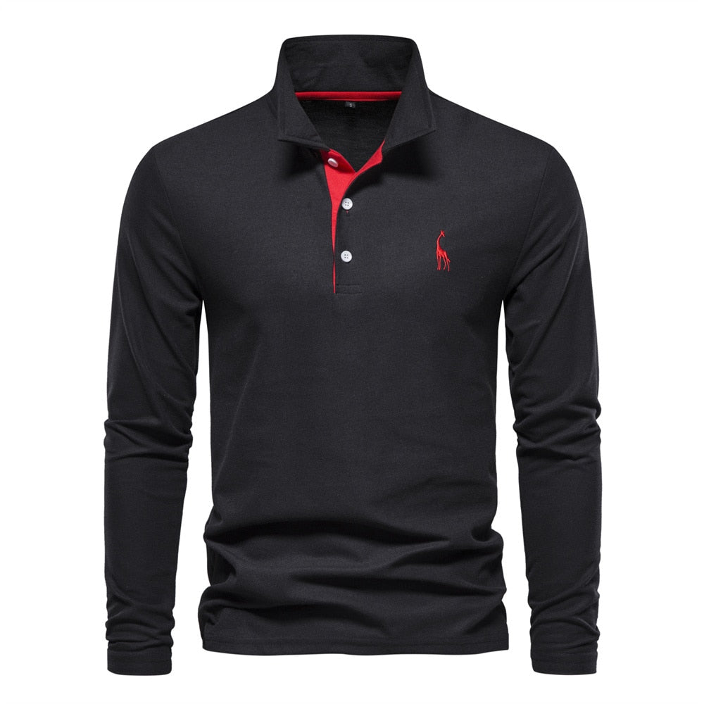 Playera Polo de Manga Larga para Hombre Stefano Romano®