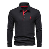 Playera Polo de Manga Larga para Hombre Stefano Romano®
