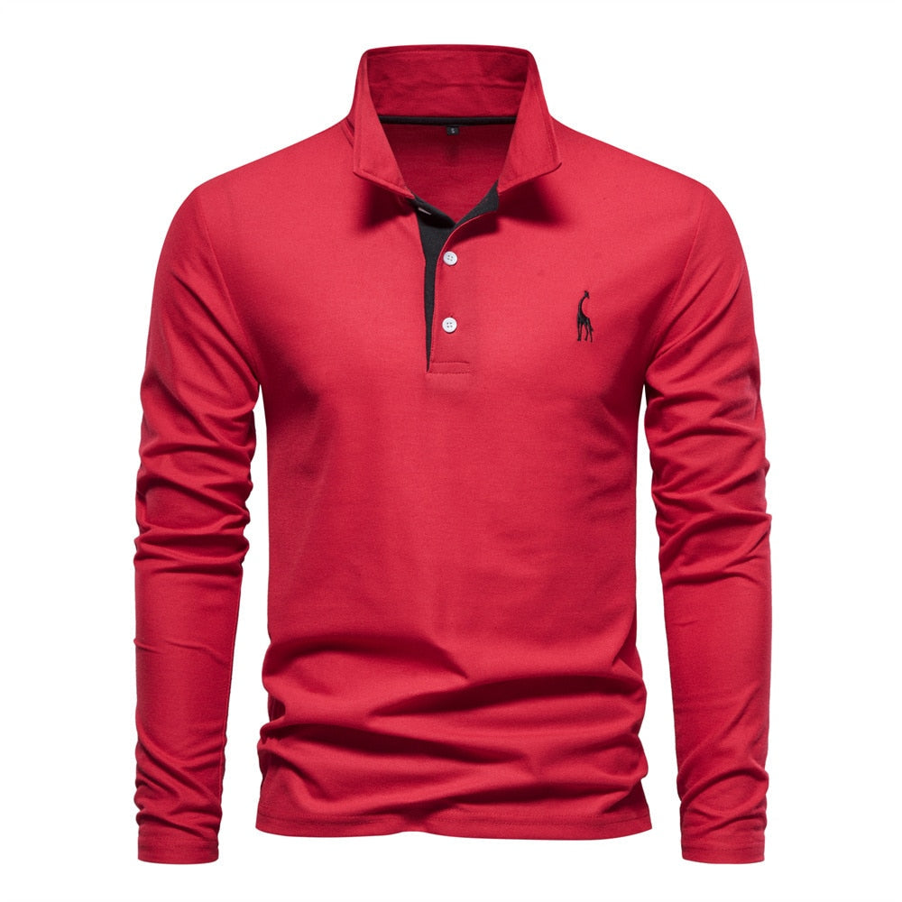Playera Polo de Manga Larga para Hombre Stefano Romano®