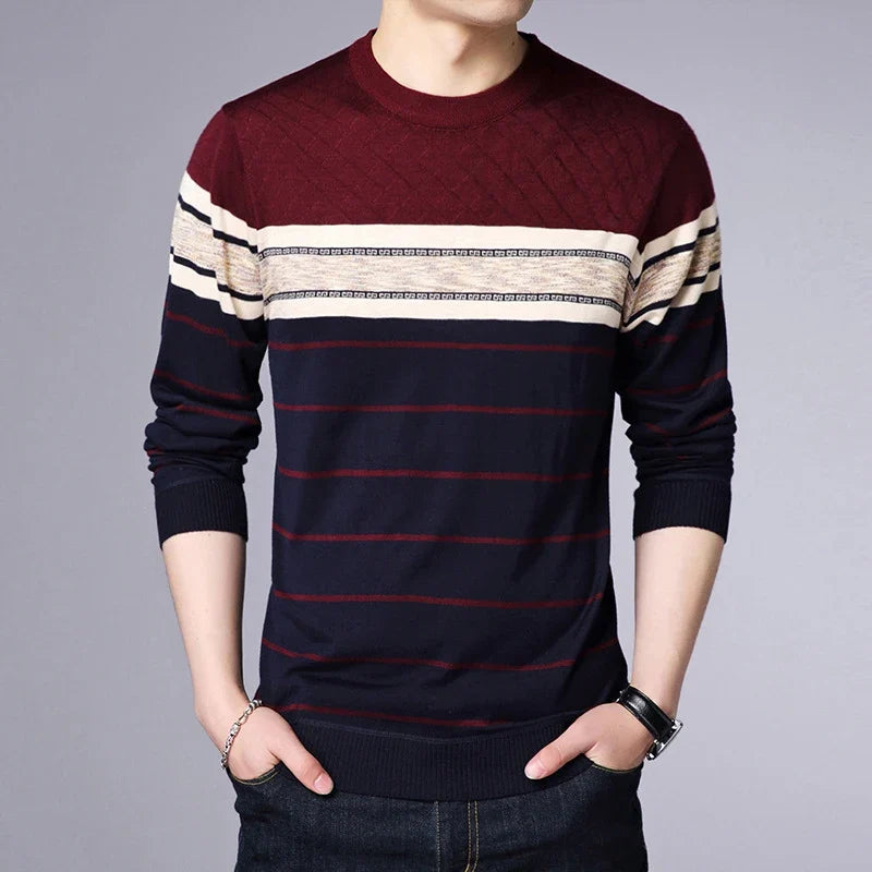 Suéter a Rayas Cuello Redondo para Hombre Marco Stefano Romano®