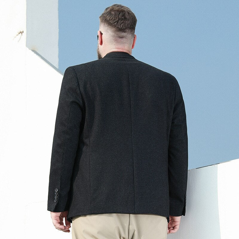 Blazer Plus Size Diseñador Poliéster para Hombre Alessandro Stefano Romano®
