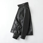 Chamarra de Cuero con Cuello Polo para Hombre Marco Stefano Romano®