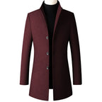Abrigo Trench Coat Cuello Alto para Hombre Stefano Romano®