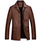 Chamarra de Cuero con Cuello Polo para Hombre Alessandro Stefano Romano®