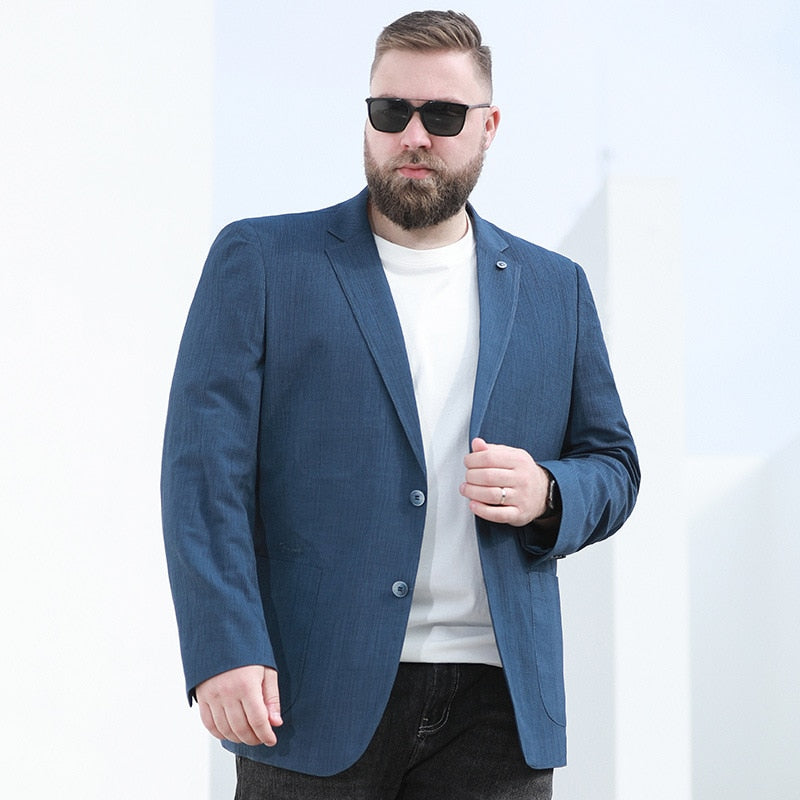 Blazer Plus Size Diseñador Poliéster para Hombre Luca Stefano Romano®