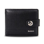 Cartera de Cuero con Botón para Hombre Stefano Romano®