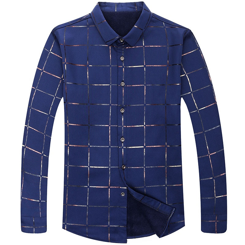 Camisa de Seda de Manga Larga a Cuadros Soul para Hombre Stefano Romano®