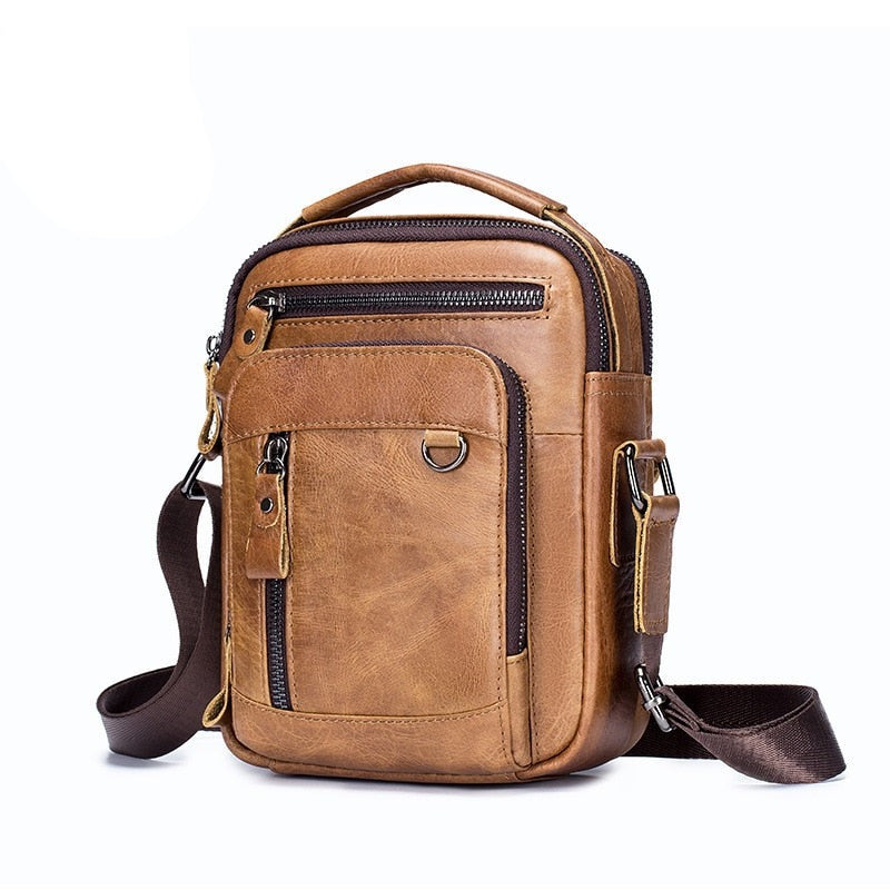 Bolsa Pequeña de Cuero Genuino para Hombre Marco Stefano Romano®