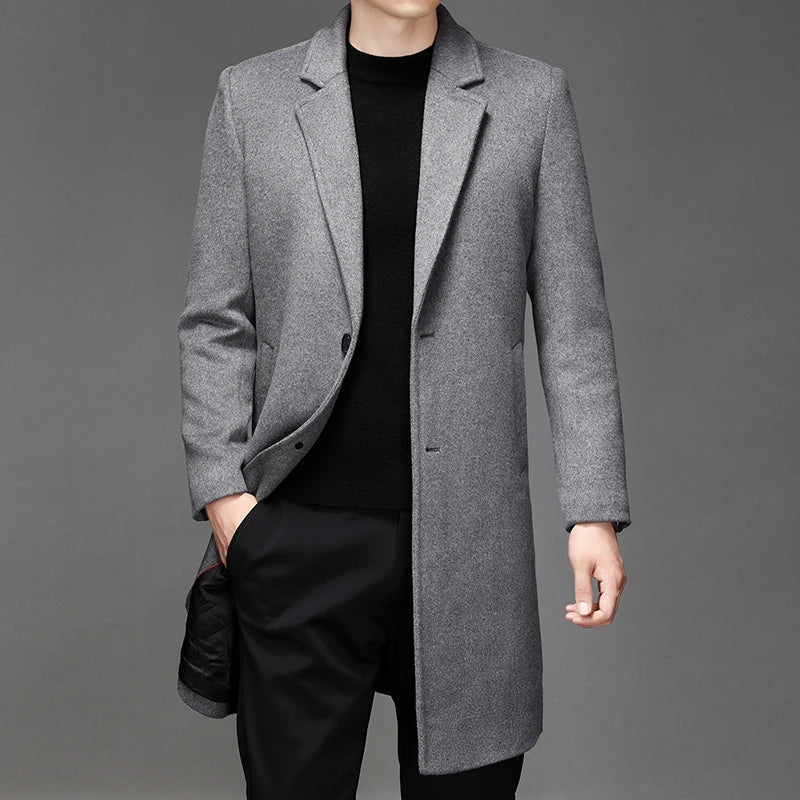 Abrigo de Lana de Diseñador Corte Regular para Hombre Marco Stefano Romano®
