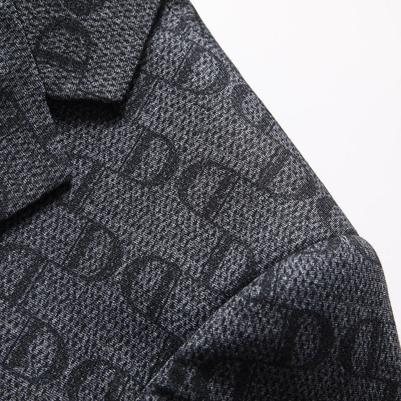 Blazer Plus Size Diseñador Poliéster para Hombre Enzo Stefano Romano®