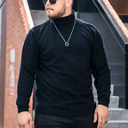 Suéter Plus Size de Cuello Alto para Hombre Stefano Romano®