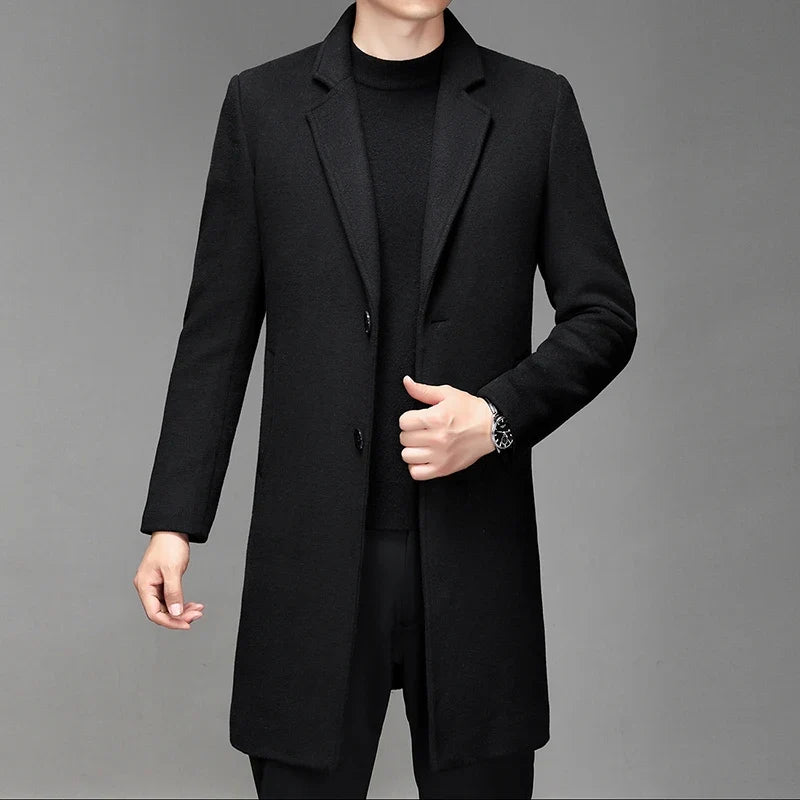 Abrigo de Lana de Diseñador Corte Regular para Hombre Marco Stefano Romano®