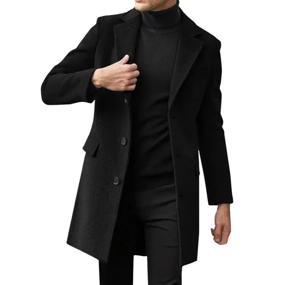 Abrigo de Lana Manga Larga para Hombre Stefano Romano®