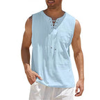 Camisa Sin Mangas de Lino para Hombre Stefano Romano®