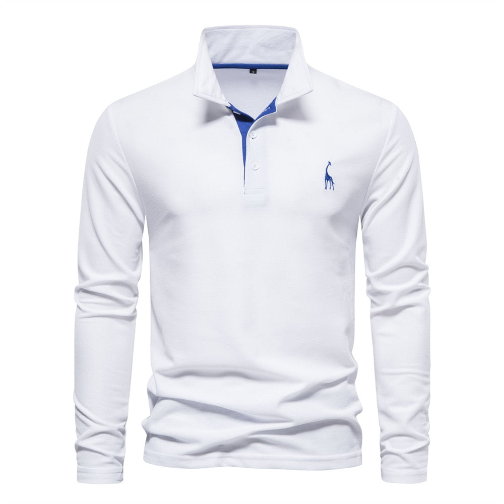 Playera Polo de Manga Larga para Hombre Stefano Romano®