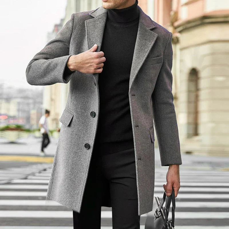 Abrigo de Lana de Diseñador para Hombre Stefano Romano®