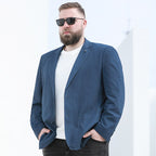 Blazer Plus Size Diseñador Poliéster para Hombre Luca Stefano Romano®