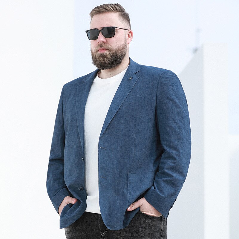 Blazer Plus Size Diseñador Poliéster para Hombre Luca Stefano Romano®