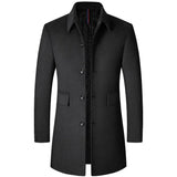 Abrigo de Lana de Diseñador Cuello Polo Slim Fit para Hombre Marco Stefano Romano®