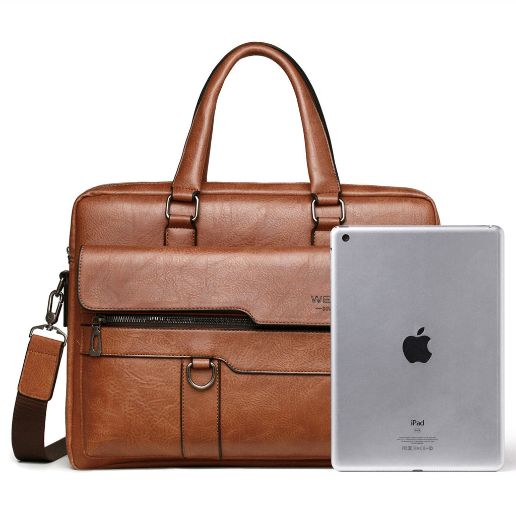 Bolsa de Cuero Genuino para Hombre Stefano Romano®
