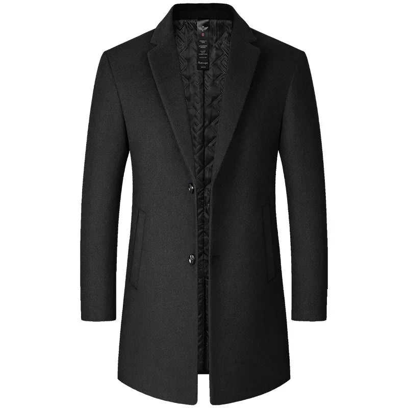 Abrigo de Lana de Diseñador Slim Fit para Hombre Luca Stefano Romano®