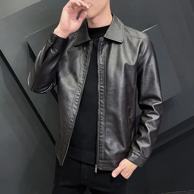 Chamarra de Cuero para Hombre Leonardo Stefano Romano®