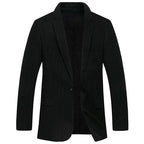Blazer Plus Size Negro Luxury para Hombre Stefano Romano®