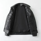 Chamarra de Cuero con Cuello Polo para Hombre Marco Stefano Romano®