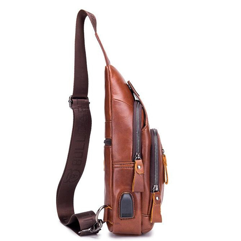 Bolsa Bag de Cuero Genuino para Hombre Stefano Romano®