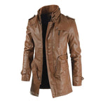 Chamarra Larga de Cuero para Hombre Stefano Romano®