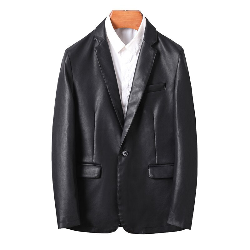 Blazer de Cuero Sport Fino Moderno para Hombre Stefano Romano®