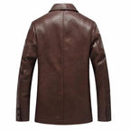 Chamarra de Cuero con Cuello Polo para Hombre Alessandro Stefano Romano®
