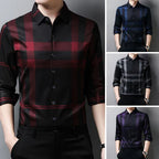 Camisa de Manga Larga a Cuadros Premium para Hombre Stefano Romano®