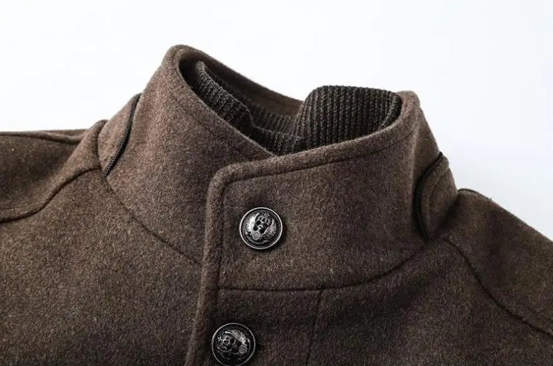 Abrigo Trench Coat de Lana para Hombre de Diseñador Stefano Romano®
