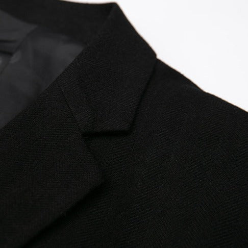 Blazer Plus Size Negro Luxury para Hombre Stefano Romano®