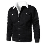 Chamarra de Mezclilla con Forro de Lana Cuello Polo para Hombre Marco Stefano Romano®