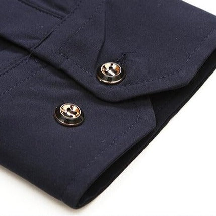 Camisa de Vestir Manga Larga para Hombre Plus Size Stefano Romano®