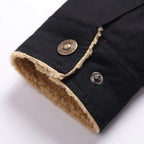 Chamarra de Mezclilla con Forro de Lana Cuello Polo para Hombre Alessandro Stefano Romano®