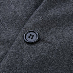 Abrigo de Lana de Diseñador Cuello Polo Slim Fit para Hombre Alessandro Stefano Romano®