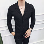 Camisa de Vestir Sport Fino Moderno Poliéster para Hombre Marco Stefano Romano®