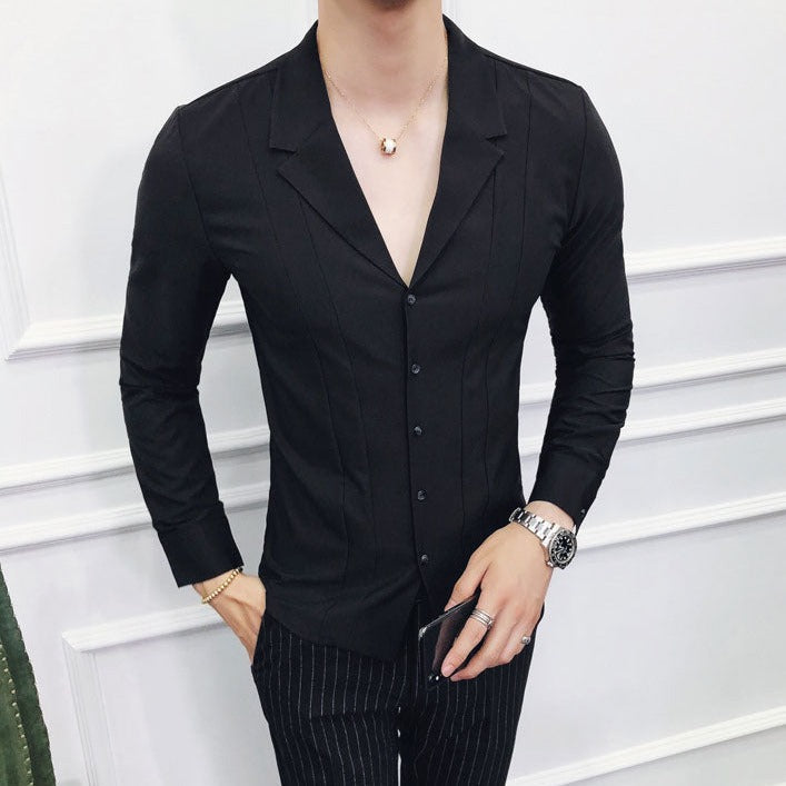 Camisa de Vestir Sport Fino Moderno Poliéster para Hombre Marco Stefano Romano®