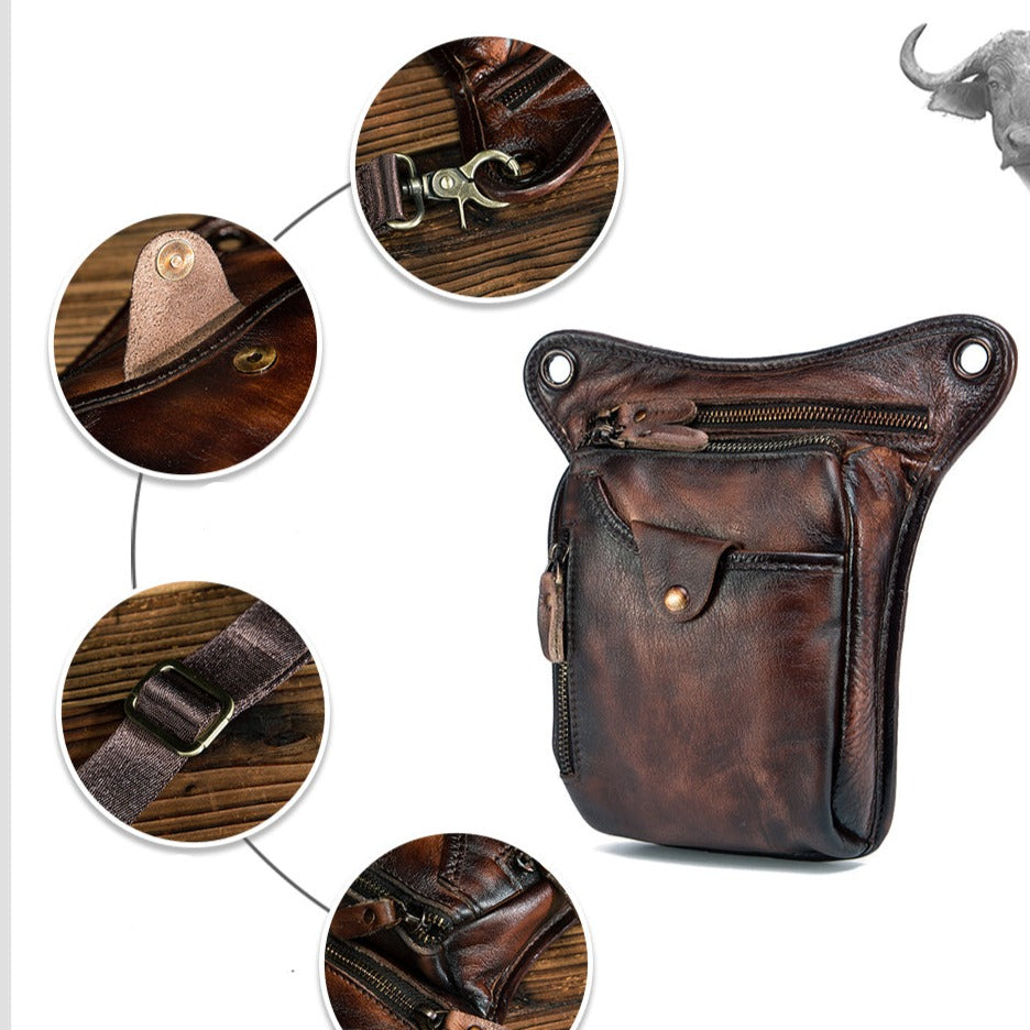Riñonera de Cuero Genuino para Hombre Stefano Romano®