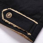 Chamarra de Mezclilla con Forro de Lana Cuello Polo para Hombre Alessandro Stefano Romano®