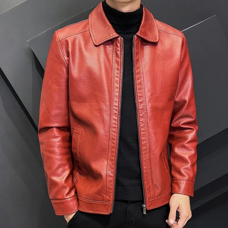 Chamarra de Cuero para Hombre Leonardo Stefano Romano®