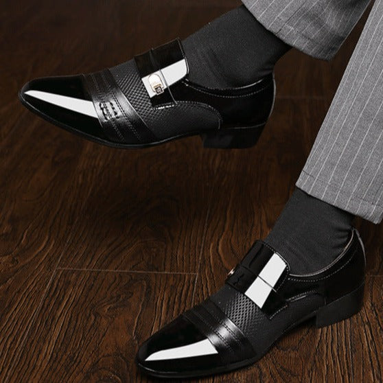 Zapato de Cuero Charolado para Hombre Alessandro Stefano Romano®