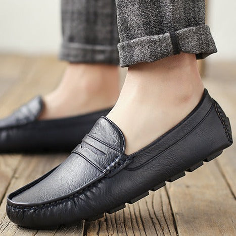 Mocasín de Cuero Genuino Antiderrapante para Hombre Stefano Romano®