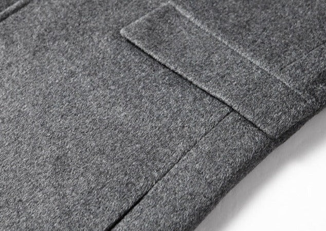 Abrigo de Lana de Diseñador Cuello Polo Slim Fit para Hombre Marco Stefano Romano®