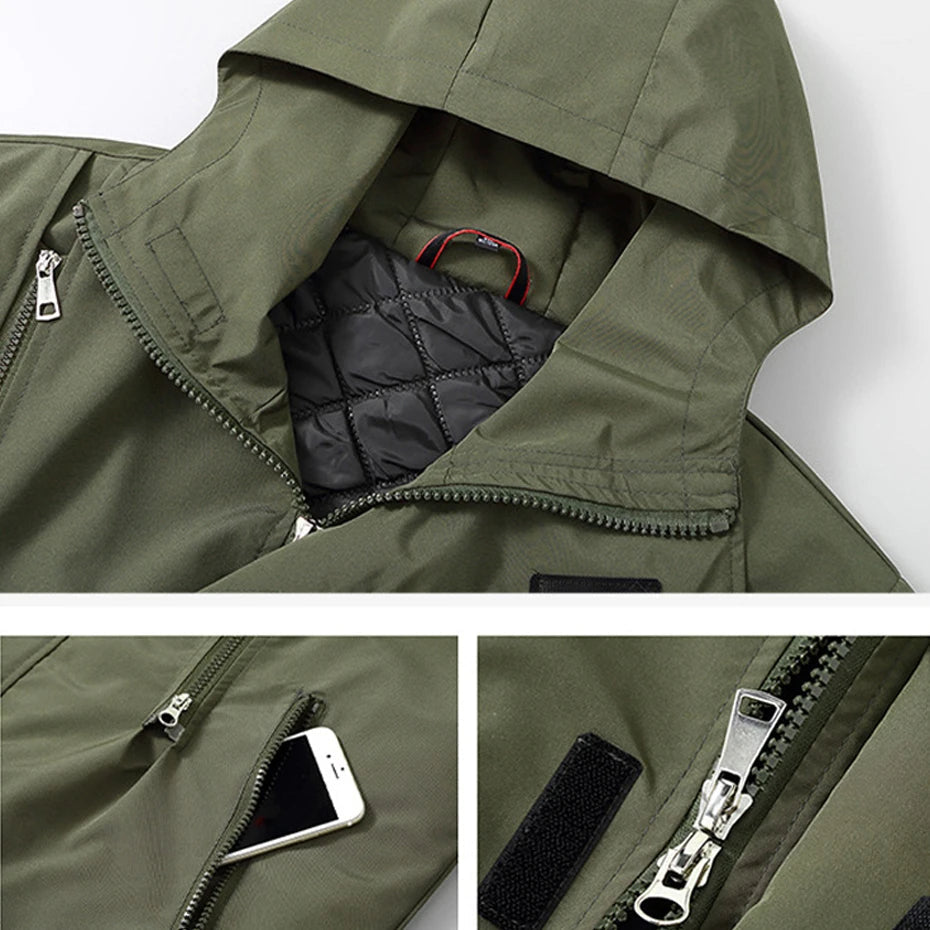 Chamarra Impermeable Plus Size para Hombre Stefano Romano®